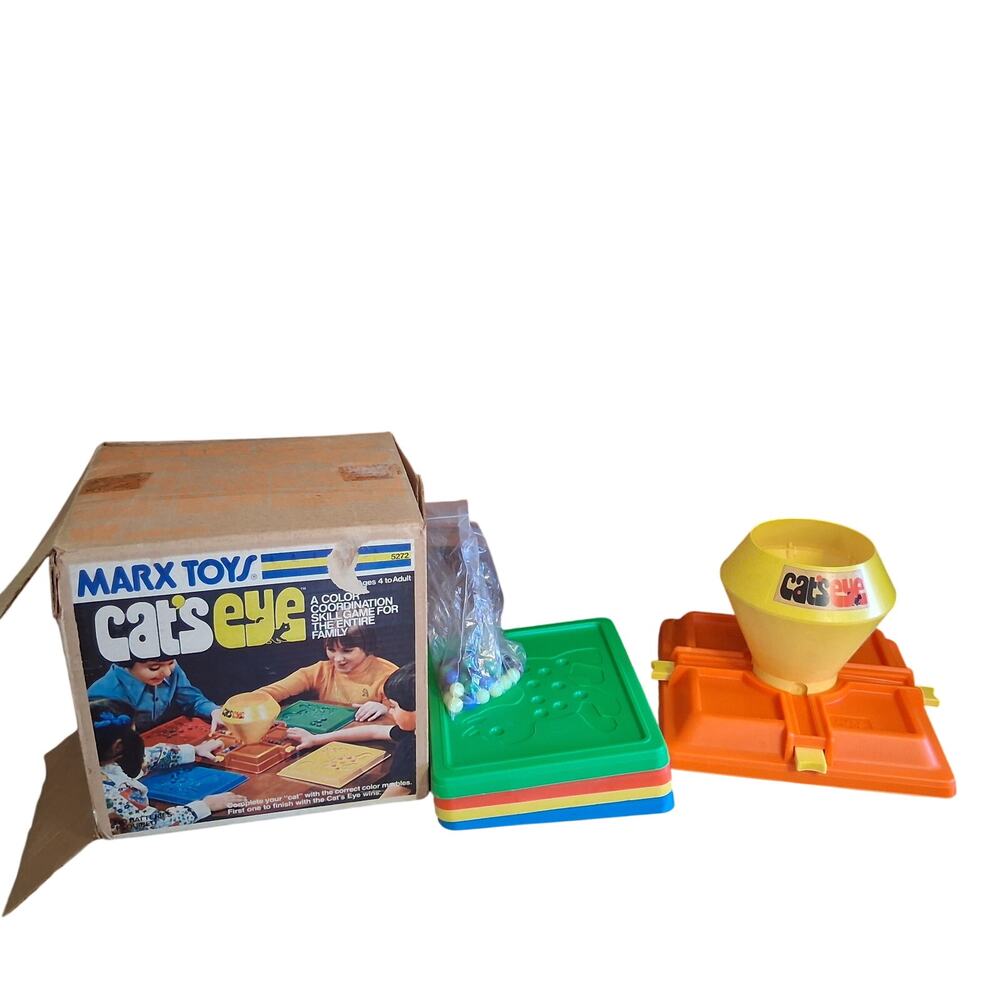 Marx Toys Cat's eye marble game vintage 70s with original box